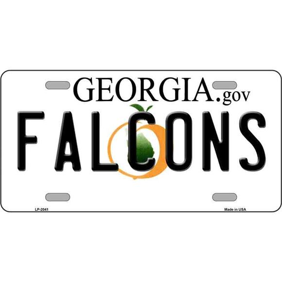 NFL Falcons License Plate Super Bowl New Atlanta Retro Auto Sign Metal New - Picture 1 of 3